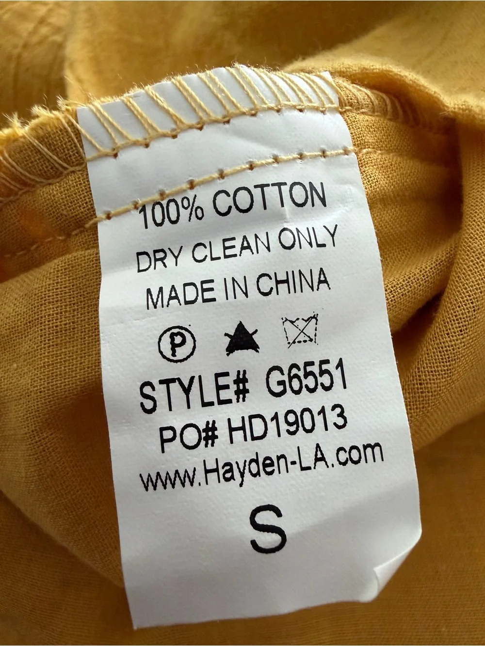 Hayden Los Angeles Kids Mustard Pom-Pom Detail Dress- Size S